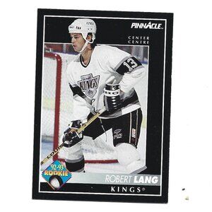 ’92-93 Pinnacle Robert Lang Los Angeles Kings Rookie Hockey Card [h62]